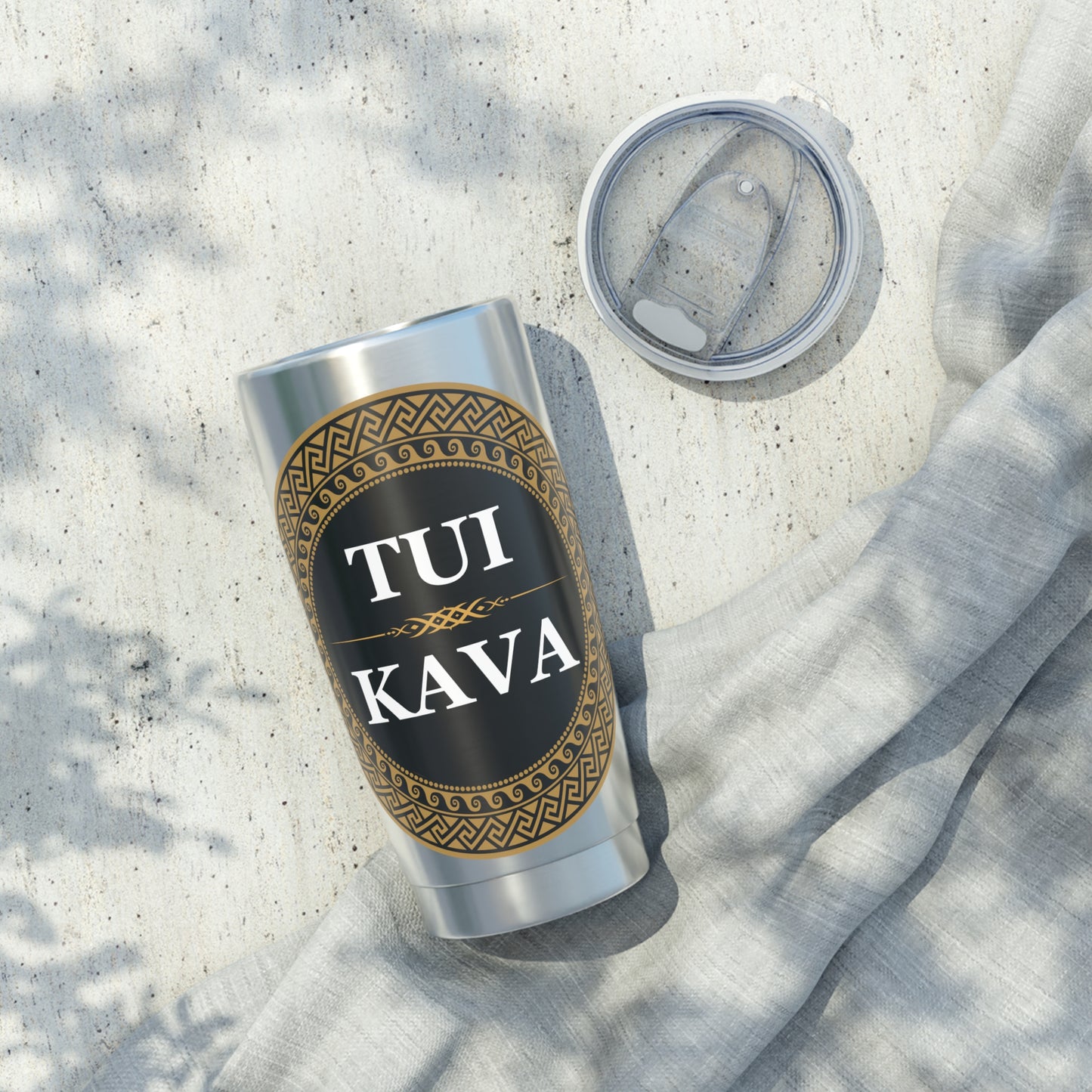 Tumbler with TUI KAVA Design – 20oz Travel Mug for Adventure Seekers