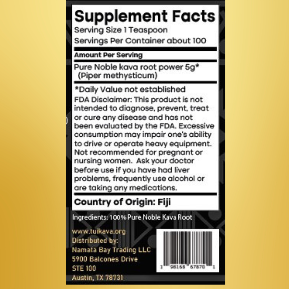 TUI KAVA MICRONIZED WELLNESS KAVA - 500g (1.1 lbs) - Sharing Size