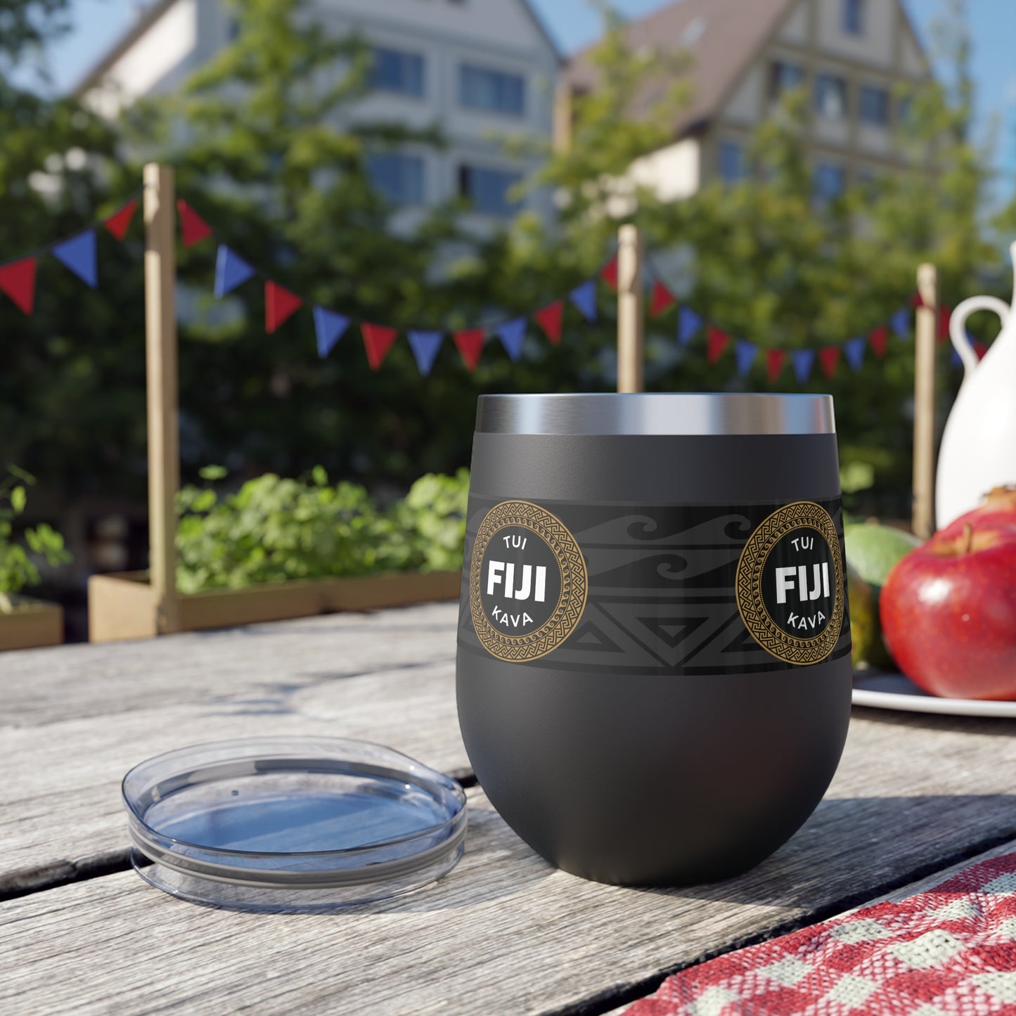 TUI KAVA Embossed Copper Vacuum Insulated Cup, 12oz