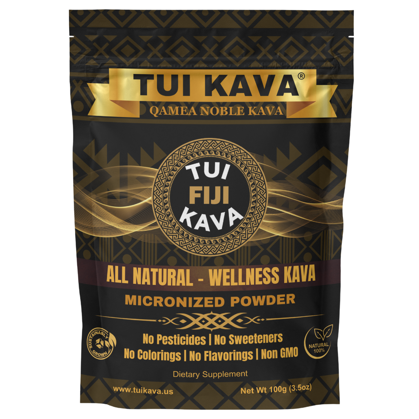 TUI KAVA MICRONIZED WELLNESS KAVA - 100g (3.5 oz) - Travel Size