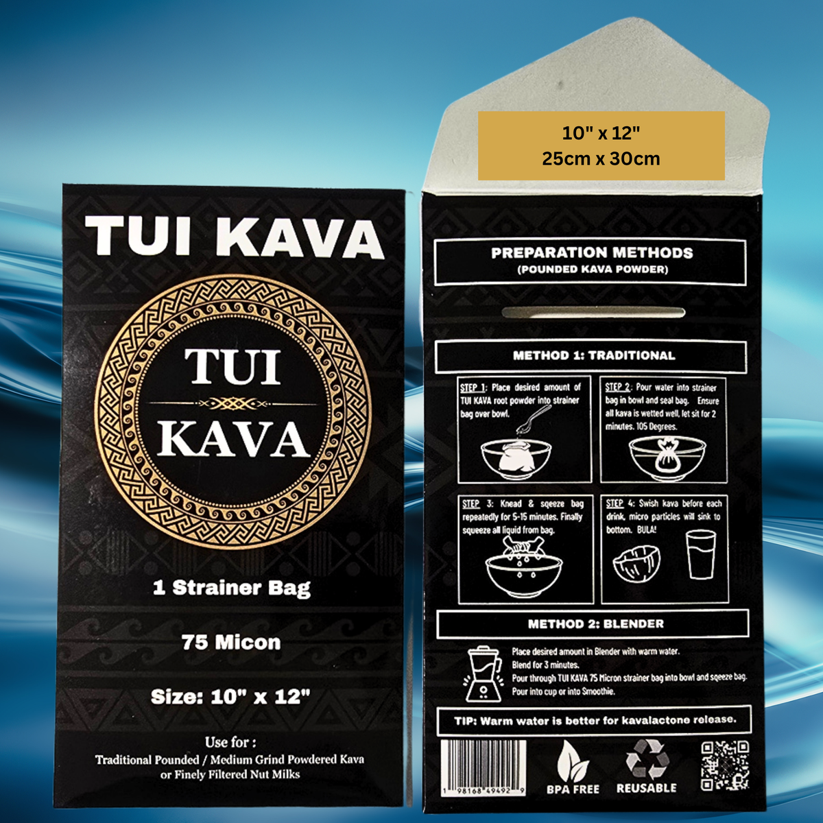 TUI KAVA Strainer Bag (75 Micron) - 10"x12"