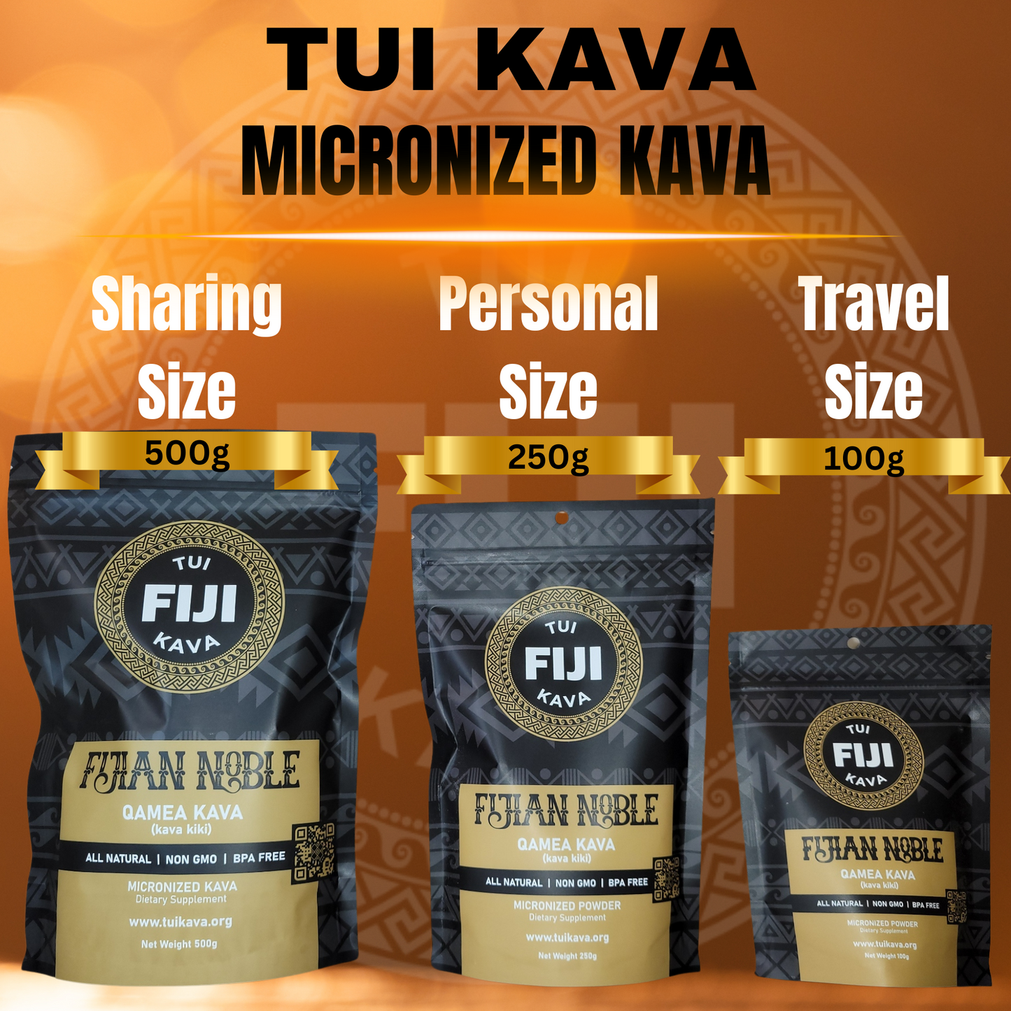 TUI KAVA MICRONIZED WELLNESS KAVA - 250g (8.8 oz) - Individual Size