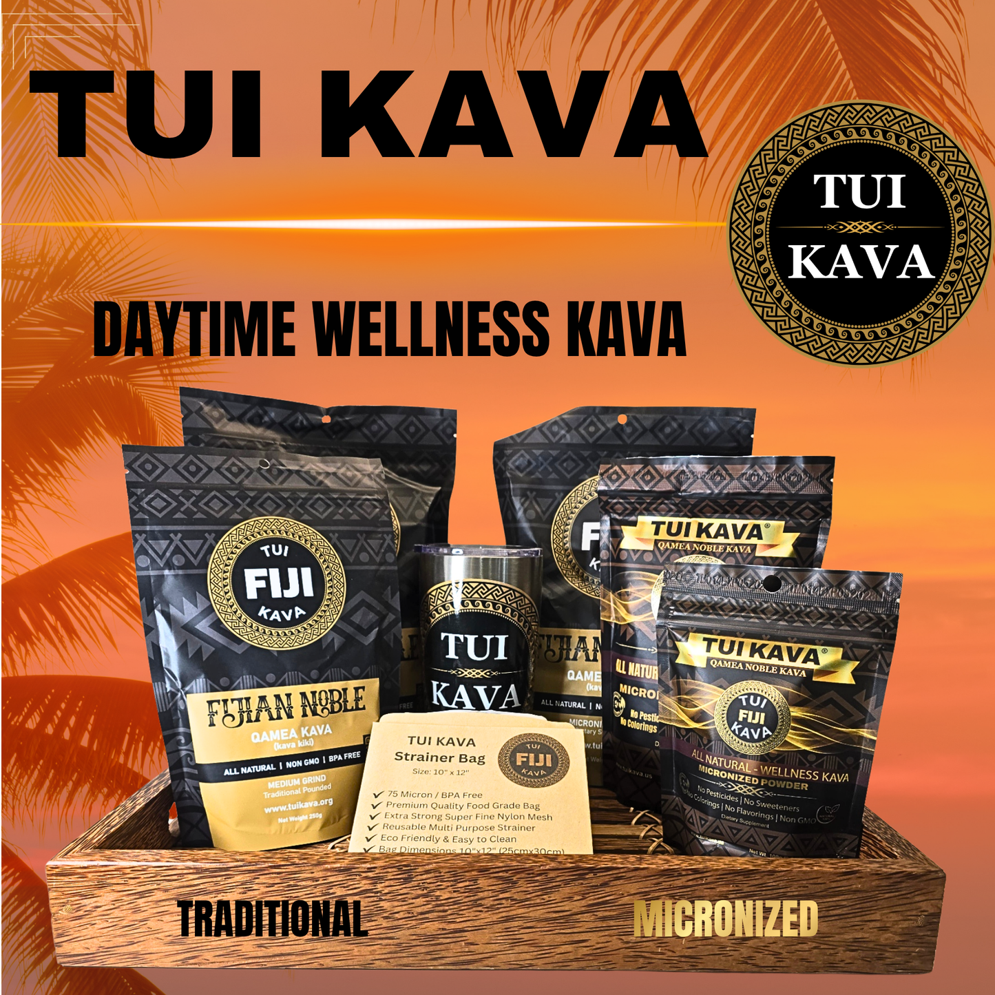 TUI KAVA MICRONIZED WELLNESS KAVA - 250g (8.8 oz) - Individual Size