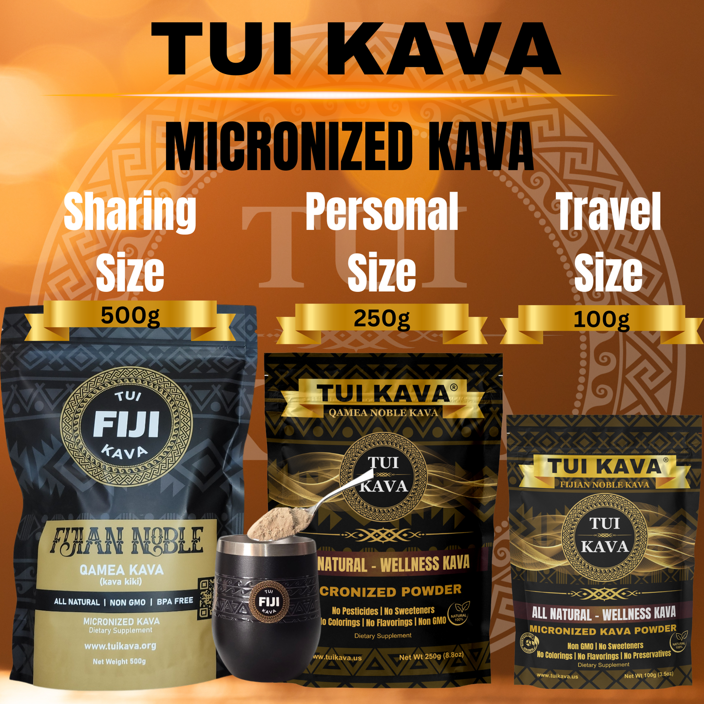 TUI KAVA MICRONIZED WELLNESS KAVA - 250g (8.8 oz) - Individual Size