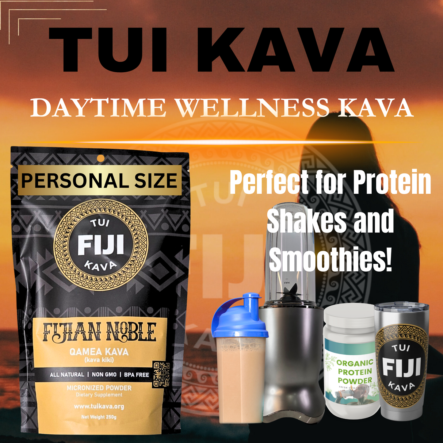 TUI KAVA MICRONIZED WELLNESS KAVA - 250g (8.8 oz) - Individual Size