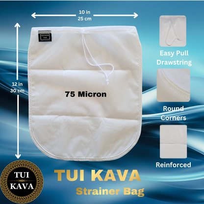 TUI KAVA Strainer Bag (75 Micron) - 10"x12"
