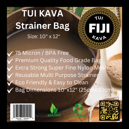 TUI KAVA Strainer Bag (75 Micron) - 10"x12"